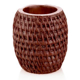 Mandara Spa 4 inch Rattan Hurricane Candle