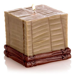 Mandara Spa 3 inch Banana Leaf Cube Candle